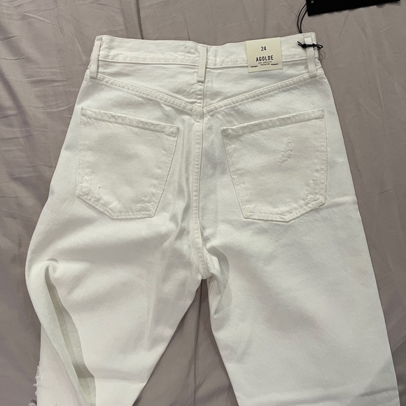 AGOLDE White 90’s Mid Rise Loose Fit Jeans - Picture 3 of 6